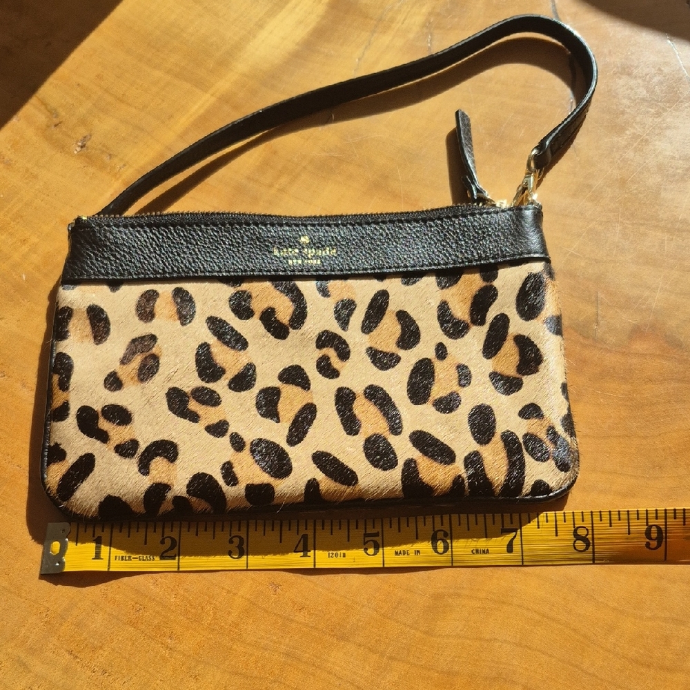 Kate Spade Cow Hide Leopard Print Wristlet